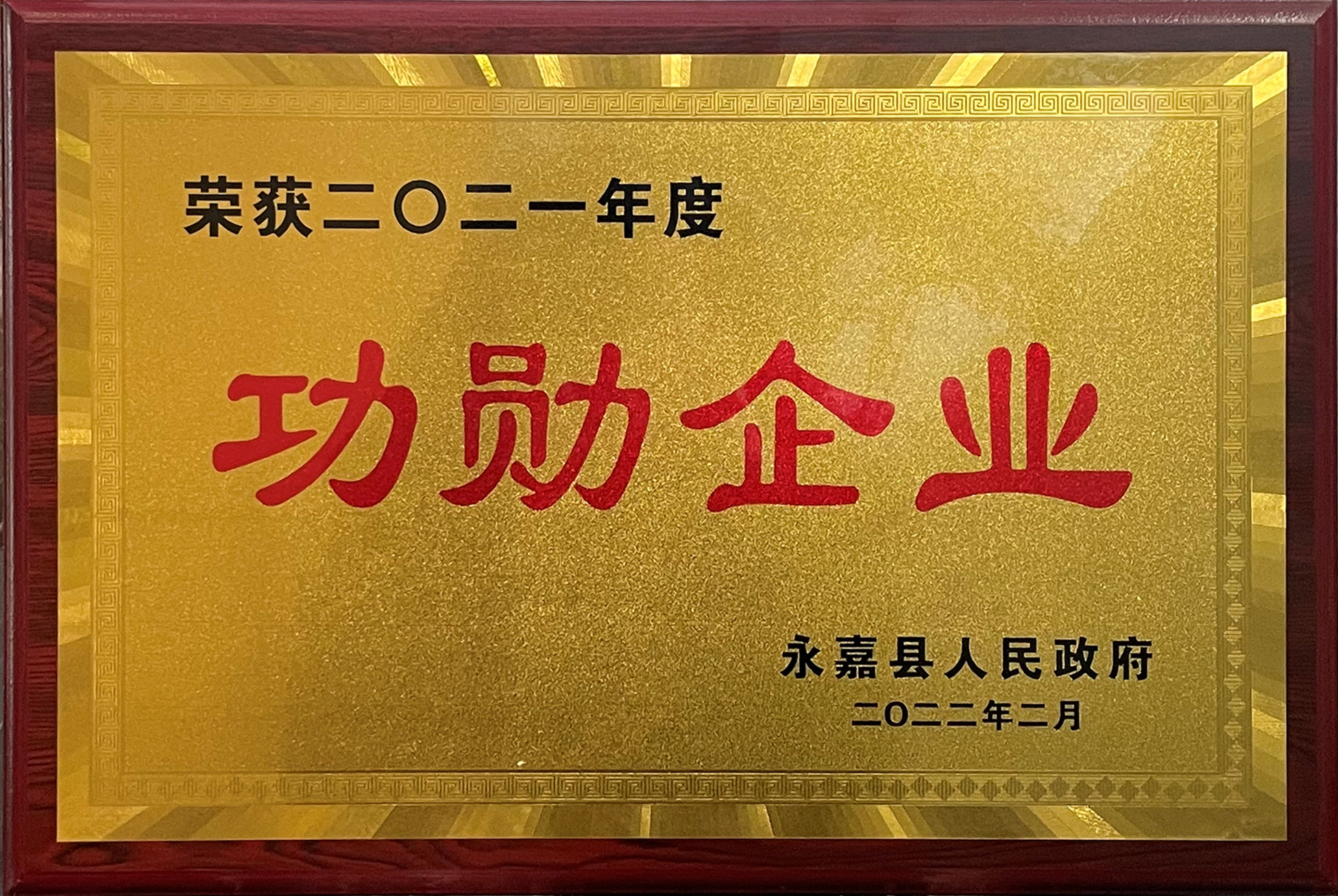 宣达实业集团再度蝉联永嘉县功勋企业殊荣！